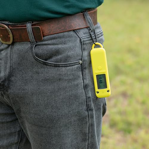 Protective Silicone Case Shockproof Soft Skin Cover for Radiacode 102, 103 Radiation Detector with Carabiner (Yellow)