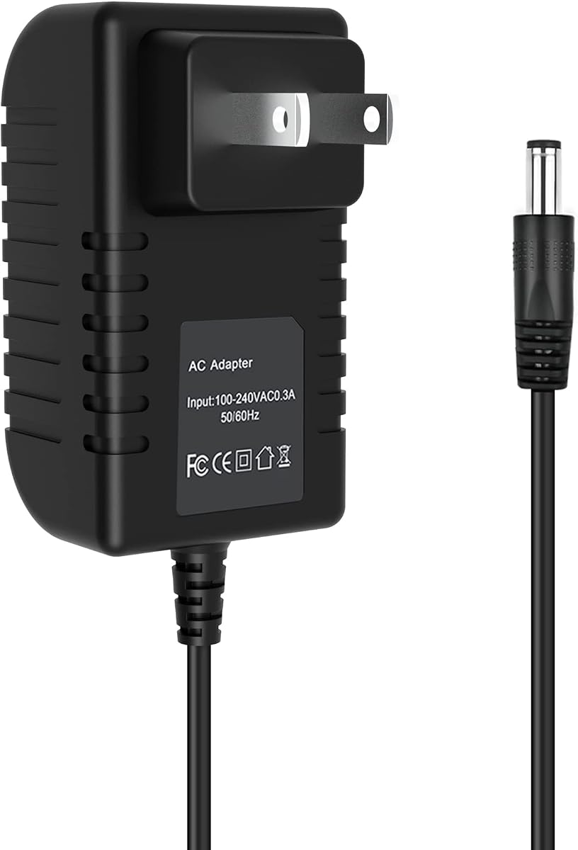 AC/DC Adapter Compatible with Sharp EL-1801A EL-1801C EL-1801P EL-1801PII EL-1801PIII EL-1801V 2 Color Print 12 Digit Printing Calculator Mains PSU