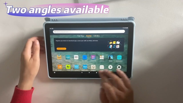 Hülle Für Amazon Fire HD 10 Tablet (11. Gen, 2021) – Dreifach Faltbare Ledertasche Mit Ständer