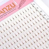 MuxAnzu extensión de pestañas de color 5D Filas de Pestañas Prefabricadas Tallo corto Abanicos Prefabricados Naturales C/D Rizo Azul Rosa Morado Marrón pestañas postizas(Marrón,5D 0.10 C 8-15MIXED)