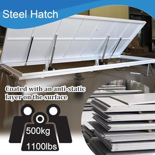Heavy Duty Steel Seamless Hidden Floor Hatch Door, 42x20 in Basement Access Cover with Suction Cup Opener, Durable & Secure Floor Access Solution for Home & Commercial Use