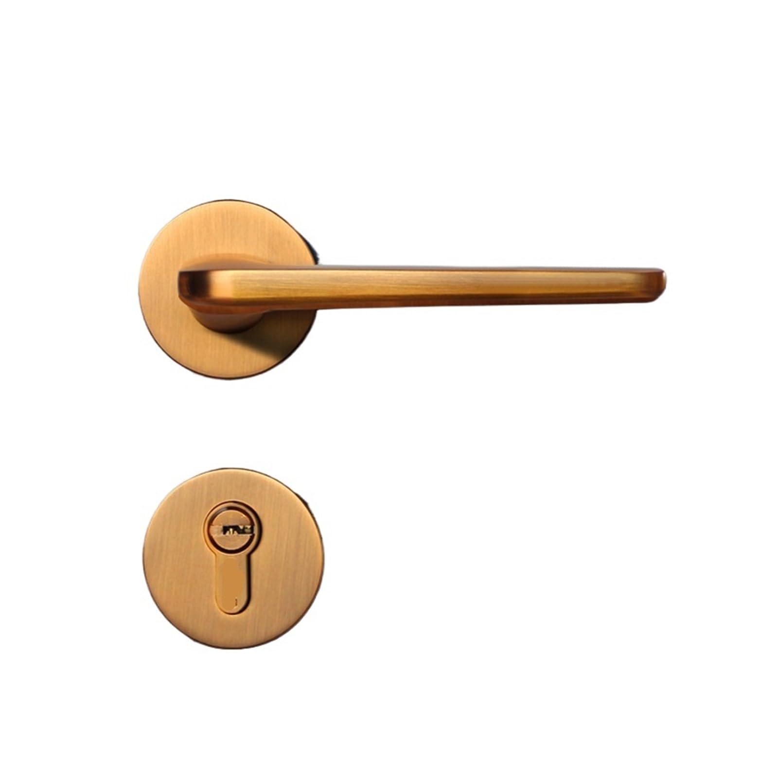 Serrure de chambre en bronze jaune pour sublimer vos portes intérieures au quotidien