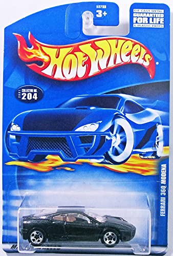 HOT WHEELS BLACK FERRARI 360 MODENA #204