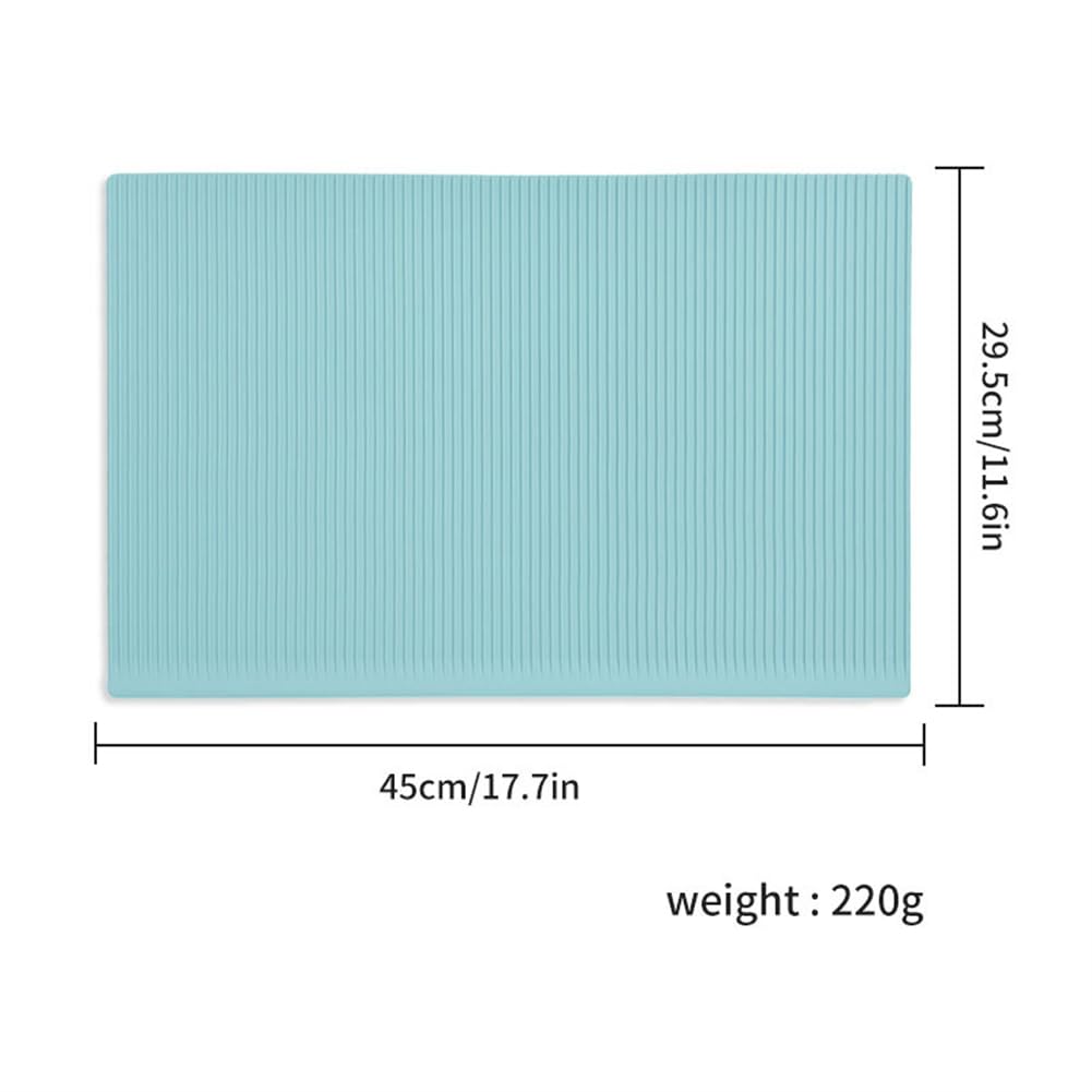 Confezione da 4 tappetini in silicone per mensole 45 x 30 cm, antiscivolo, per cassetti, armadi, tavoli, riutilizzabili, impermeabili, per armadi del frigorifero, (verde)