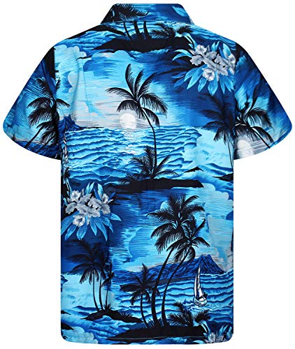 V.H.O. Funky Hawaiian-Shirt Men Regular-Fit Short-Sleeve Aloha Summer Shirt Surf Sunset Palms Vacation Unisex3