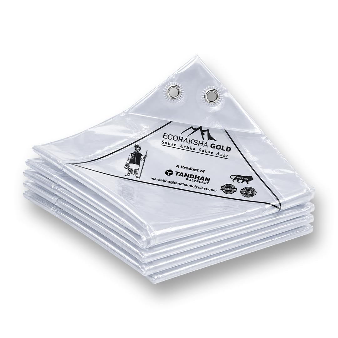 Ecoraksha Gold 120 GSM Blue Tarpaulin Sheet 6x6 Ft | Waterproof UV Resistant Rip-Stop Tirpal for Roofing, Agriculture, Camping & Cycle Cover | Thadpatti — Amazon image 11