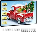 VOPLLS Projektor-Leinwand, 100 Zoll, tragbar, 16:9, HD, 4K, faltbar, knitterfrei,...