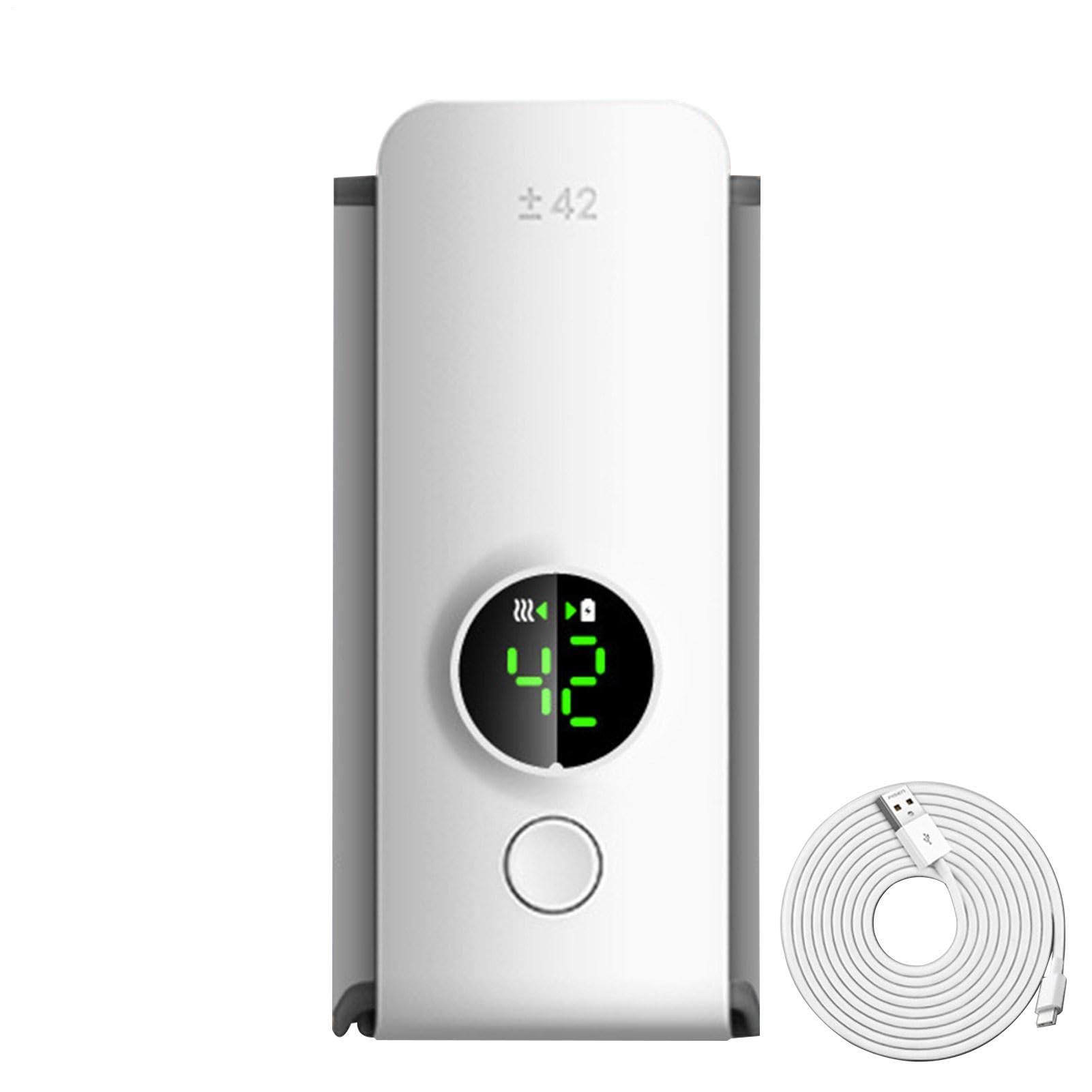 Calentador de biberones portátil | Calentador de biberones recargable | Calentador de biberones inalámbrico USB con batería | Calentador de biberones portátil con pantalla de temperatura de 6 niveles