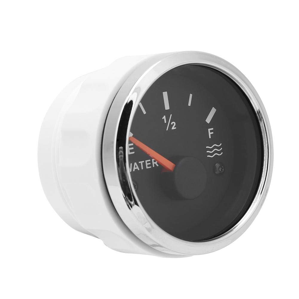 Jauge de Niveau d'Eau Numérique 52mm, 12V/24V, Acier Inoxydable 316L, IP67 Étanche, Rétroéclairage LED Rouge, pour Voiture Bateau Machine de Construction