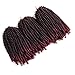 Spring Twist 3 Pcs Crochet Braids Synthetic Hair 8 Inch Jumbo Twist Braiding Hair Extensions (3pcs, T1B/99J)