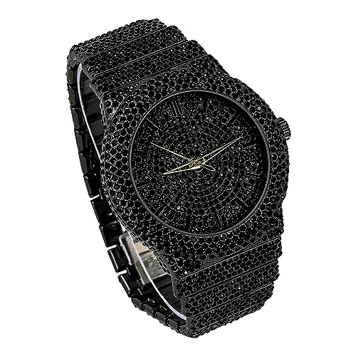 Image of ICE STAR Men's Fully Iced Diamond Watch, 46mm Case