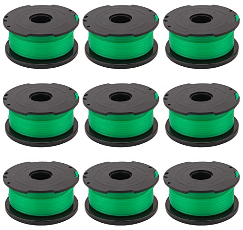 Ivonney Gh3000 String Trimmer Sf-080 Replacement Spool For Black And Decker Trimmer Spool Gh3000 Lst540 Lst540B Gh3000R, 20Ft 0.080 Inch Sf-080 Auto Feed Spool Line (9 Pack) #TOP29