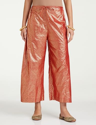 Image of BIBA Women Straight Cotton Straight Kurta Palazzo Suit Set