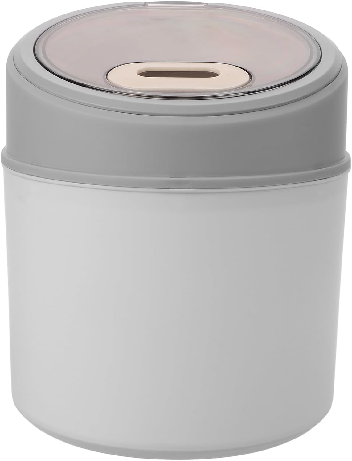 PRETYZOOM Airtight Rice Storage Container Large 15lb Capacity Gray Food Storage Bucket with Flip Lid for Pantry Organization and Grain Preservation
