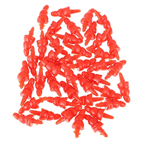 NUOBESTY 100pcs Snowman Nose Christmas Ornaments Plastic Red Snowman Nose Crafts Carrot Nose for Xmas Snowman DIY Craft Accessories Christmas Stocking Stuffers Supplies 9X16MM
