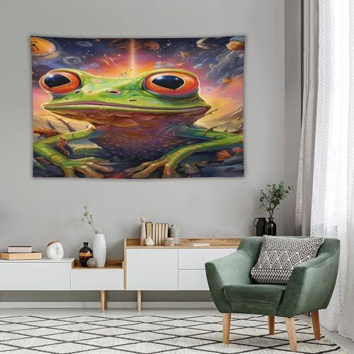 Tapisserie grenouille impression 3D haute définition pour un relief saisissant