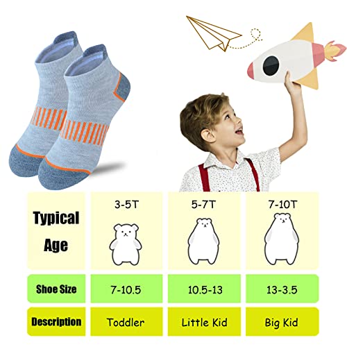 JAMEGIO 12 Pairs Boys Sock kids Half Cushion Low Cut socks Sport Ankle Athletic Sock for Little Big Kids Size Age 3-14 Years2