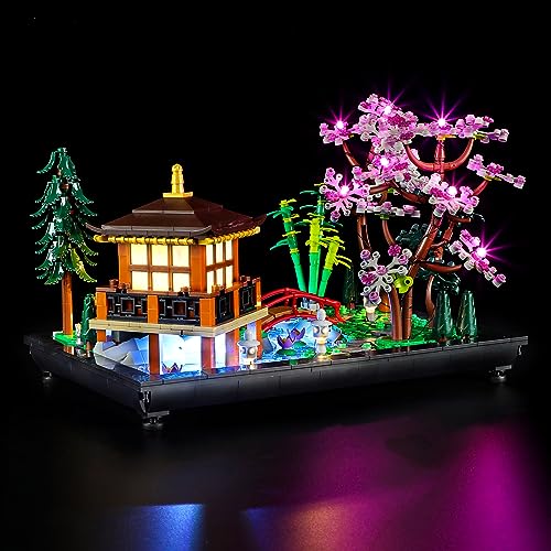 GEAMENT Jeu De Lumières Compatible avec Lego Le Jardin paisible (Tranquil Garden) - Kit D'éclairage LED pour Icons 10315 (Modèle de Bloc Non Inclus)