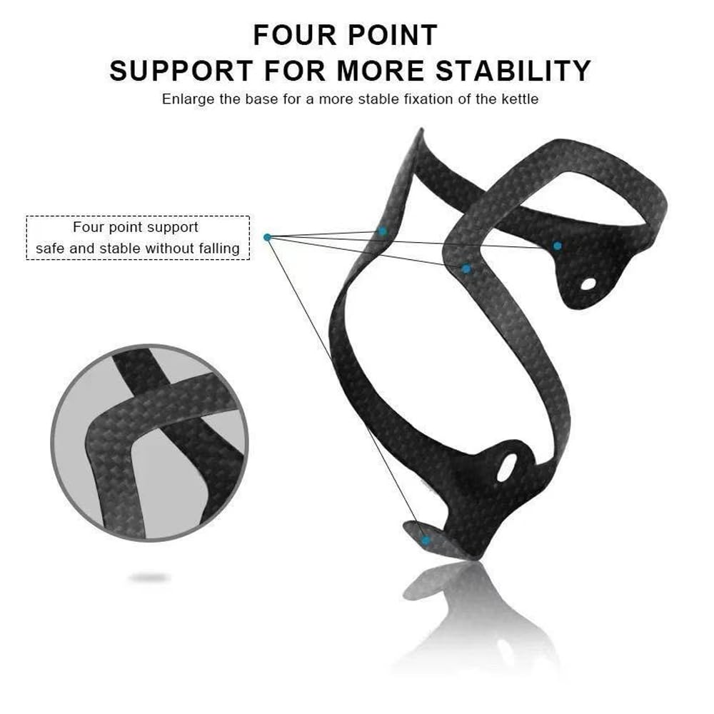 Portaborraccia Bici in Carbon15g Portabottiglie Leggero Stabile,per Bici da Corsa, MTB Bike Portaborraccia