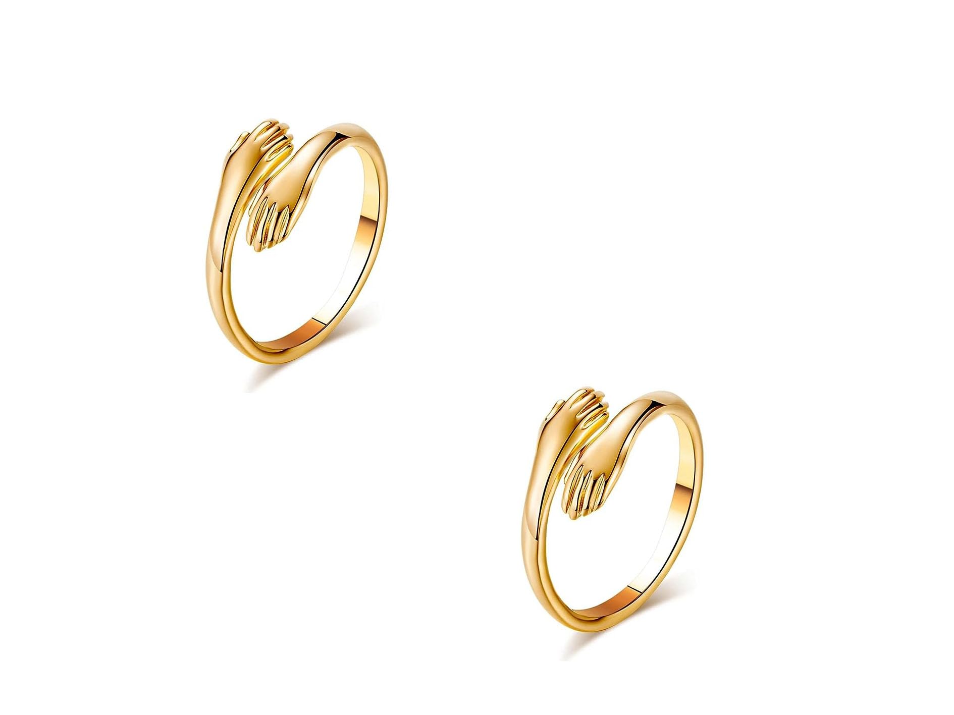 Hug Couple Gold Ring Classic Design, Stylish & Delicate for Everyday Wear. It is also the best gift for Him, Boyfriend, Brother, Husband or to Dad and Valentines Day Special (B0CY5TBMS5) Amazon Price History, Amazon Price Tracker