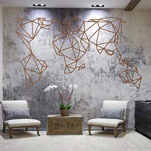 Contemporary Bronze Metal Map A Statement Piece