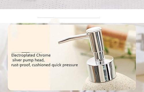 Miniatura 3 de Dispensador de jabón para platos de cerámica creativo, 8.5 fl oz, verde, redondo, dispensador de bomba