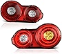 VIPMOTOZ [For 2009-2018 Compatible with Nissan R35 GTR] Premium Dual LED Ring Tail Light Lamp - Rosso Red Lens, Driver & Passenger Side