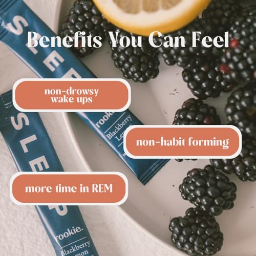 Rookie Wellness Sleep Supplements for Adults: Calming Sleep Aid Formula Magnesium, Melatonin, and Valerian Root for Sleep, Rest and Relax with Sleep Powder Packets - BlackBerry Lemon (30 Servings) - Image 3