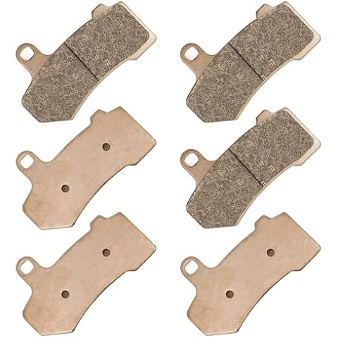 3 Sets Front Rear Brake Pads Sintered for Harley Davidson Road King Road Glide Street Glide Electra Glide 2008-2020 Ultra Limited 2014-2020 Street Rod Night Rod V-Rod Tri Glide Cover