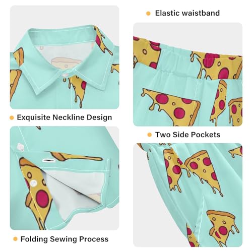 Image of visesunny Boy Floral Short Sleeve Button Down Shirt & Casual Shorts Set Summer Outfits 3-10 Years Clothes