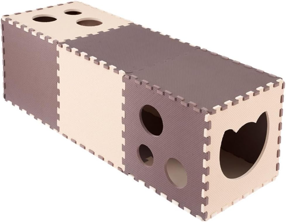 POPETPOP Funny Cat Tunnel Foldable 30x30cm 14pcs Kitten Play Tunnel Indoor Household Cat Supply Accessory for All-Season Use