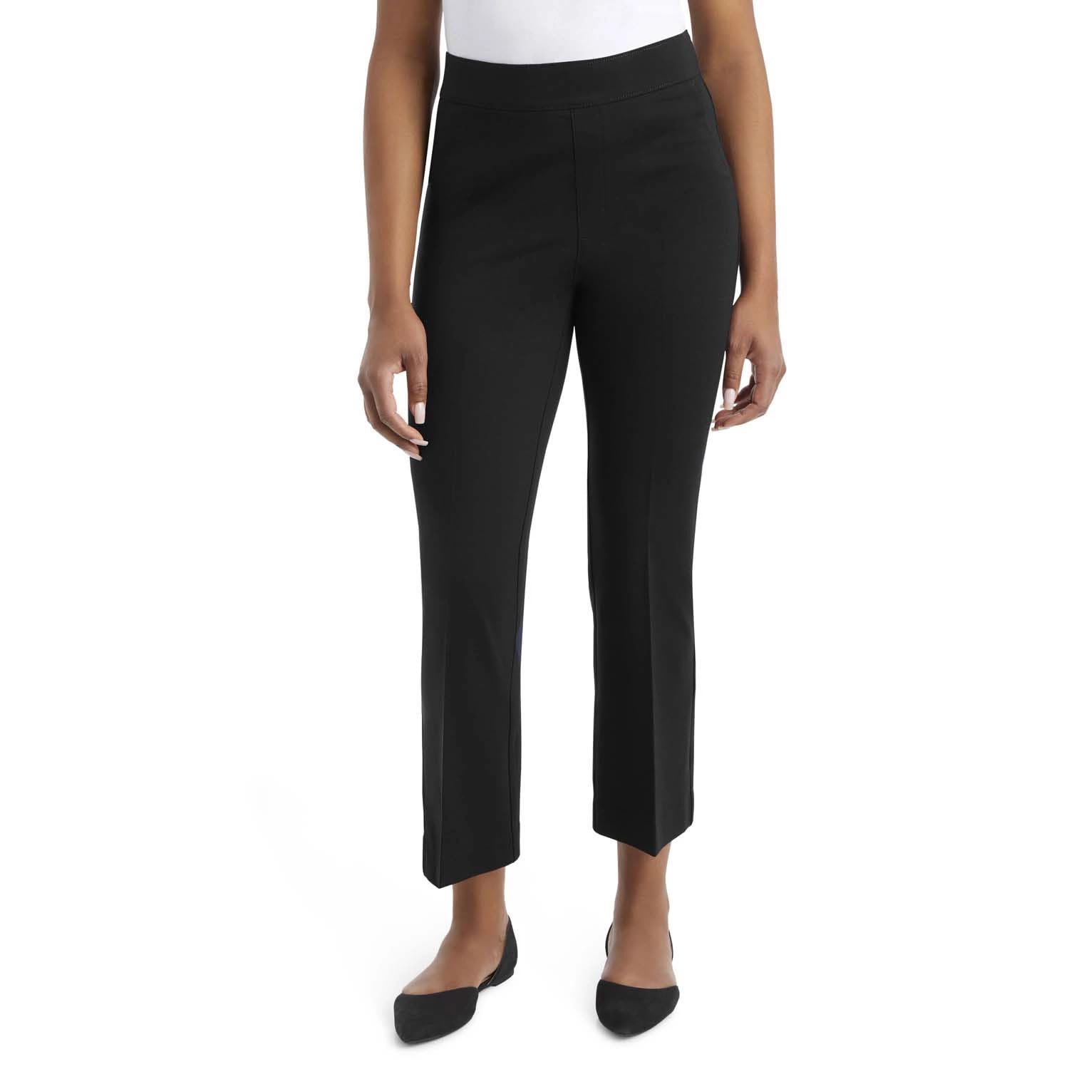 Nine West Womens Flare Ponte Pants Pull-On High Rise Bootcut Causal Flattering Fit Stretch Dress Pants