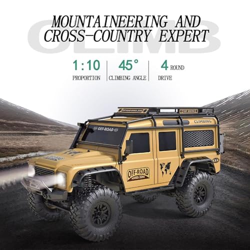 Image of Remote Control Off-Road Truck Remote Control Car Remote Control Car Full Proportional 1 /10 2.4GHz 4WD 15km /h Climbing Car RTR Toy for Kids Boys,Multicolor