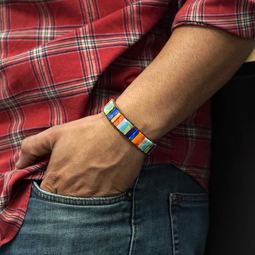 Image of 7 Chakra Healing Crystal Bracelet for Men & Women | Natural Stone Beads | Meditation, Yoga & Anxiety Relief Bracelet | Reiki Energy Balancing Beads with Amethyst, Lapis Lazuli, Aventurine, Carnelian & Jasper