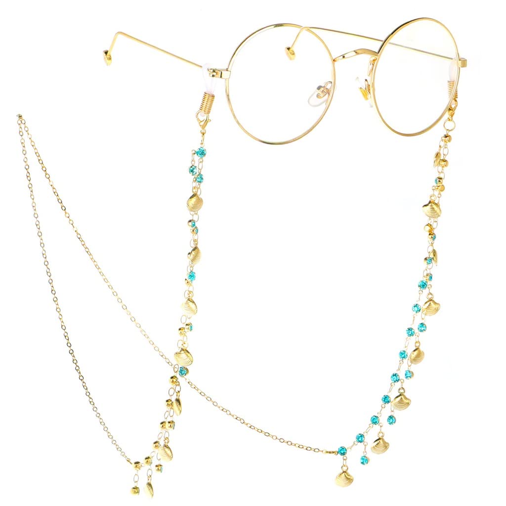 Modekette Gold Strass Brillenkette Lesebrille Anti-Verlust-Kette