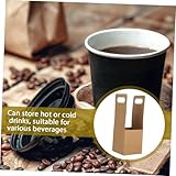 Garneck 10pcs Disposable Paperboard Cup Holders with Handle Foldable Hot and Cold Drink Carrier for Takeout Beverages Single Coffee Cup Holder for Bubble Tea and Coffee Accessories - Image 9