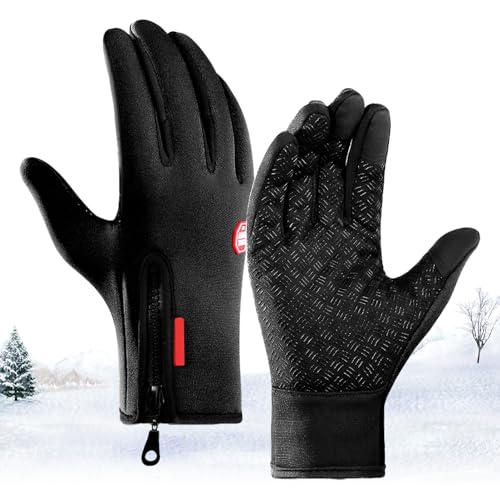 Guantes De Ciclismo Impermeables - Manoplas Térmicas De Invierno Con Pantalla Táctil | Guantes Antideslizantes Resistentes Al Viento | Viajeros, Ciclistas, Motociclistas, Deportes Al Aire Libre En Cli
