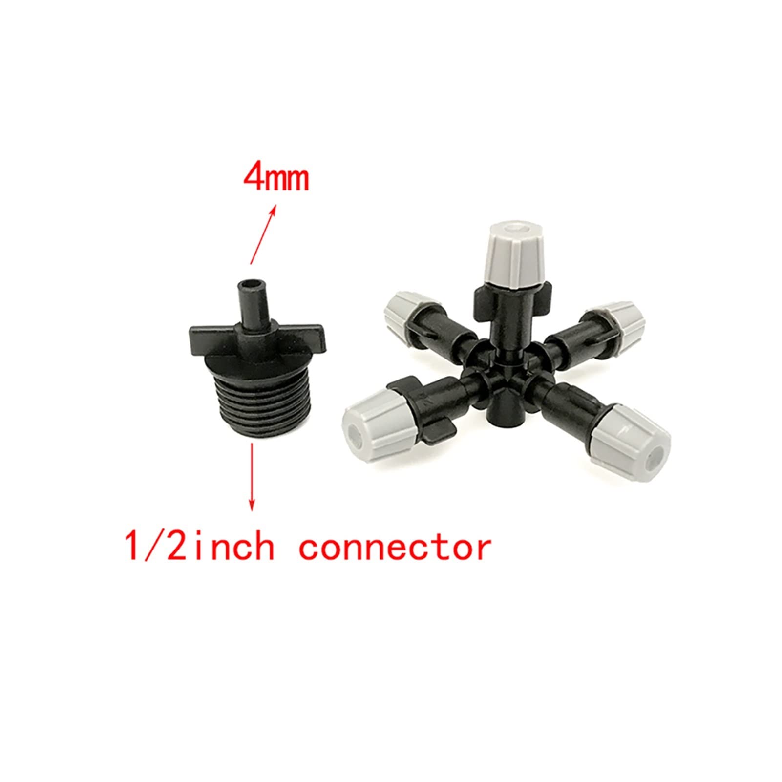 System nawadniania trawnika ogrodowego, zestaw 10 sztuk, pięć dysz chłodzących mgły, szklarnia, regulowana dysza natryskowa ze złączem 1/5.1 cm do mikronawadniania IT105