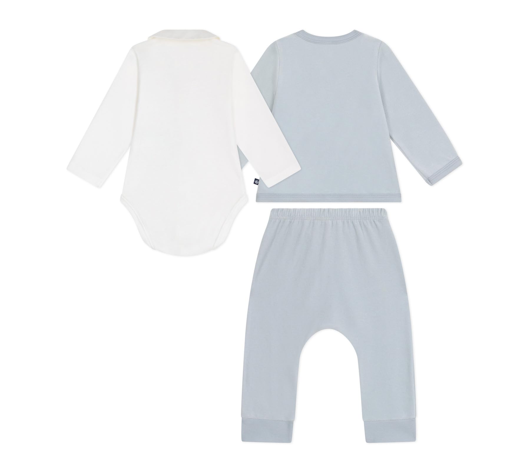 Petit Bateau Ensemble cadeau bébé 2 pièces en velours et body brodé ours