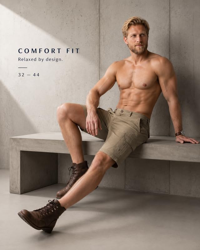Image of Comfort Fit Shorts for Men & Women | Cotton Stretch Fit | 32-44