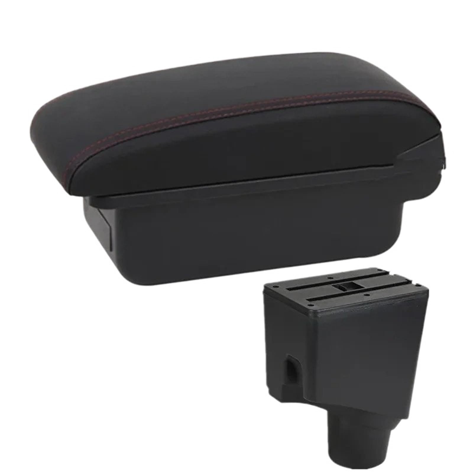 NOKRGQW Car Armrest Box For Toyota For Yaris For Hybrid 2015-2023 Car Armrest Box Interior Dedicated Retrofit Parts Accessories(A1 red line No USB)