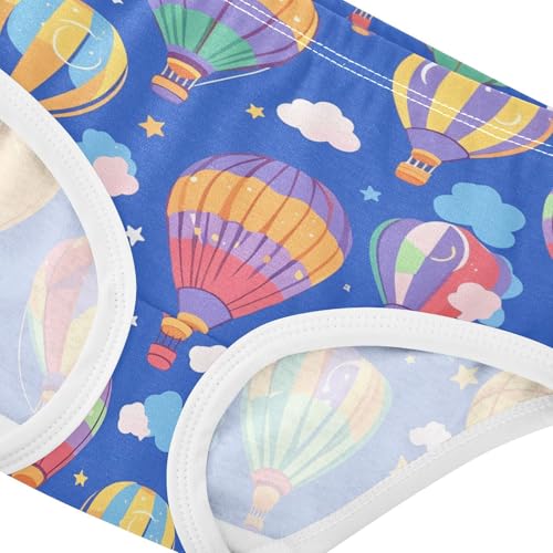 Wusikd Hot Air Balloons Girls' Underwear Cotton Colorful Star Girls Briefs Soft Toddler Underwear 2T4