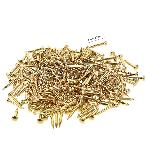 200 piezas de clavos de cobre para eliminación de tocones, clavos de latón para techado de 8 mm miniatura 6