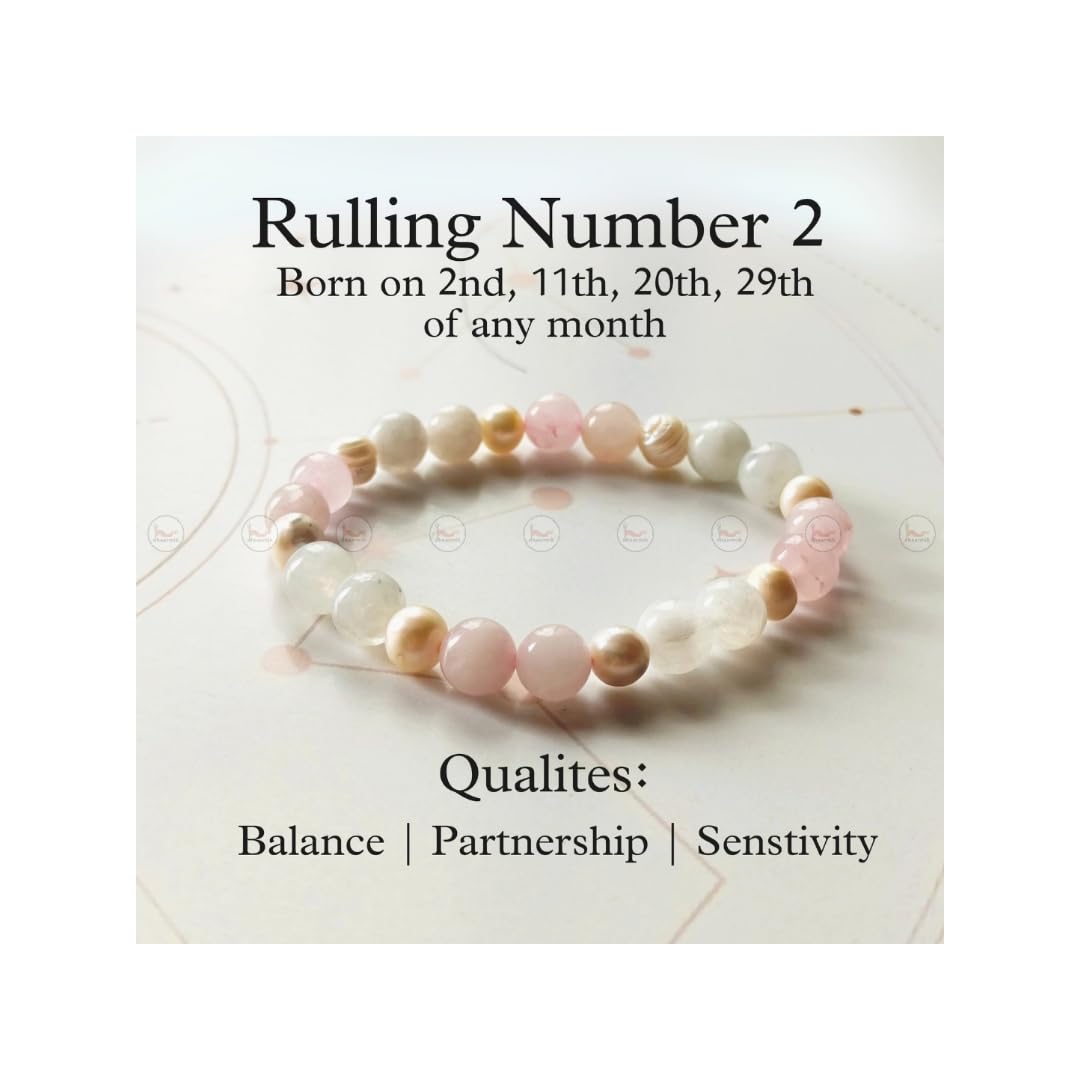 Numerology bracelet | natural stone semi precious gemstone bracelet for men and women | Rulling Number Bracelet | Energized bracelet (Rulling Number 2) (B0DBZL4CL7) Amazon Price History, Amazon Price Tracker