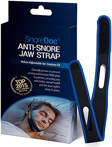 SnoreDoc™ Anti Snoring Chin Strap – Snore Strap Stops Snoring and Eases Nighttime Breathing – Effective Sleep Aid Device Supports Jaw for Natural and Instant Snore Relief – NEW AND IMPROVED VERSION