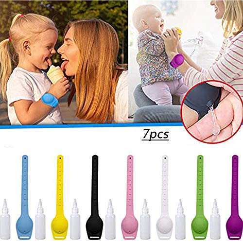 Preisvergleich Produktbild DXX Tragbarer Armband-Handspender Flüssiges Wasserdichtes Armband-Armband Geeignet Für Schulreisen Im Freien Tägliches Händewaschen 7 Stück