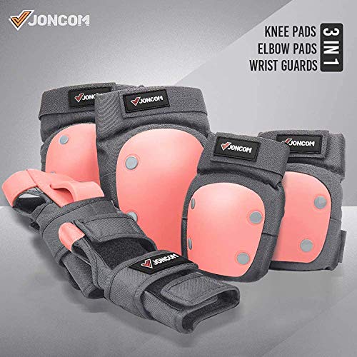 image for JONCOM Kids Youth Adult Skateboard Elbow Pads Knee Pads with Wrist Gua