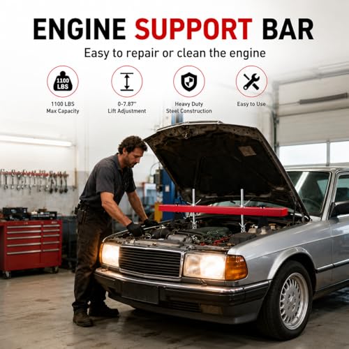 Barra de Soporte para Motor de 1100 lb con Ganchos Dobles y Ajustable miniatura 2