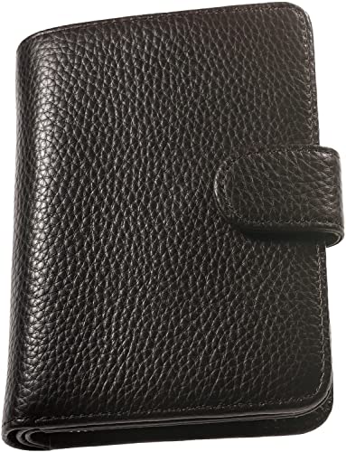 [BLUE SINCERE] ブルーシンシア 二つ折り財布 本革 レディース RFID スキミング防止 大容量 カード15枚収納 ミドルサイズ ミニ財布 コンパクト 小銭入れあり / HW3 (ダークブラウン)