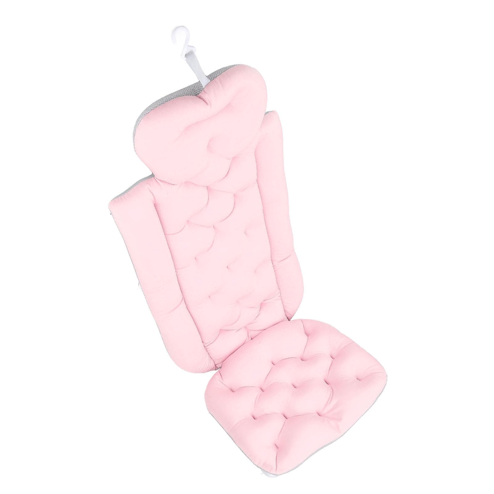 Cuscino Bagno per Tutto il Corpo Aggiornato, Morbido Cuscino Seduta per Adulti, Tappetino Bagno per Supporto Testa e Collo in Varie Vasche (Roseo)